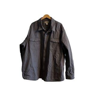 Men's Duluth Trading Fleece Lined Gray Jacket Size 4XL